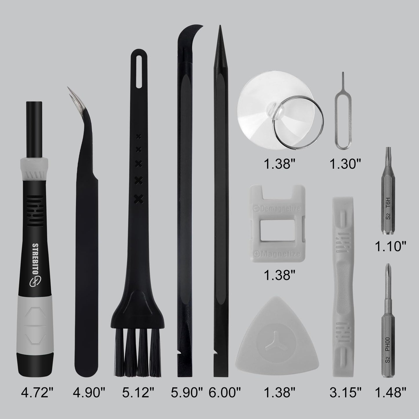 STREBITO Small Screwdriver Set 43 in 1 Precision Screwdriver Set with Torx T6 T8 T9 T10, Pentalobe P5 P2, Tri Wing Y00, Mini Tool Kit for Electronic, PC, MacBook, Phone, PS5, Ring, Eye Glasses Repair