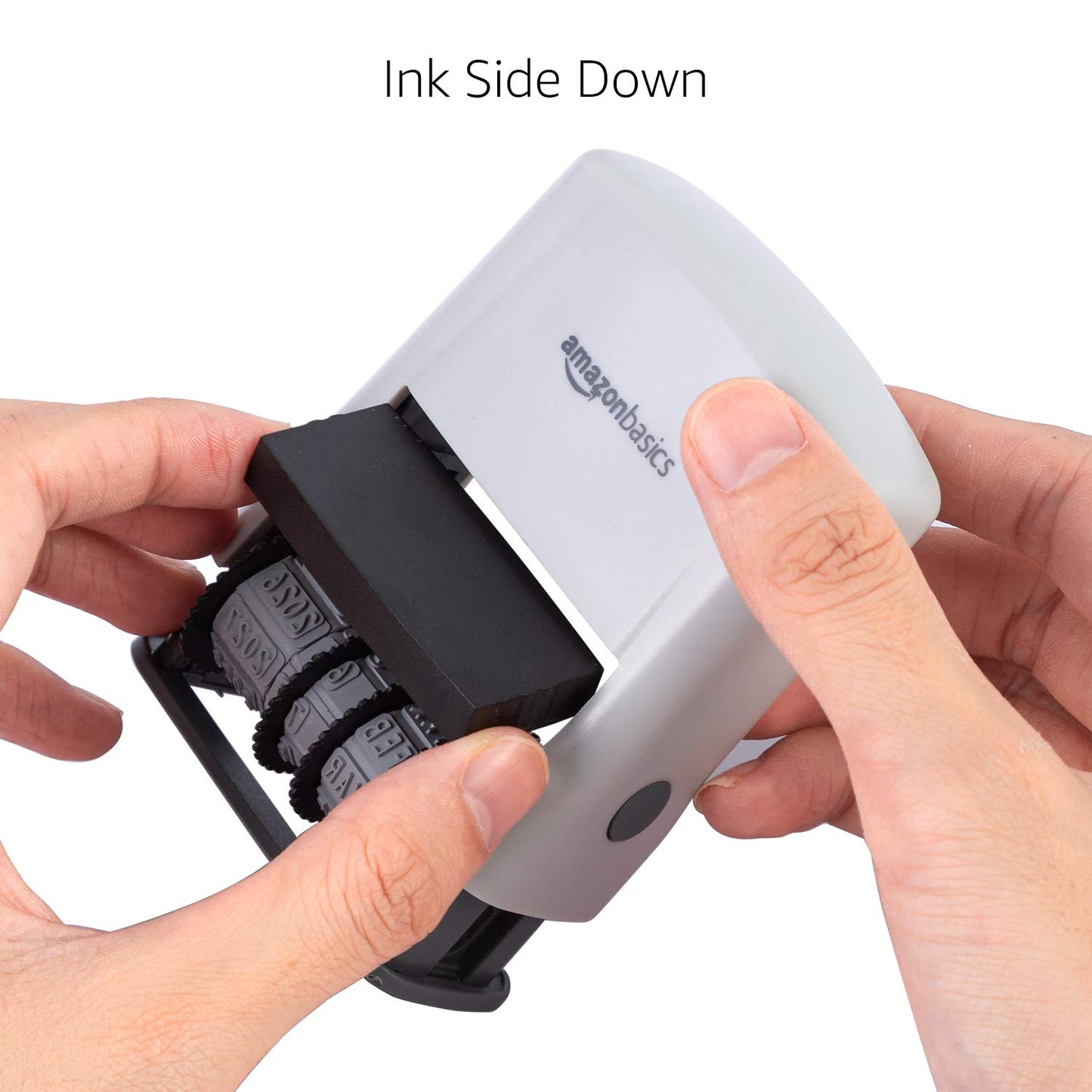 Amazon Basics Self-Inking Date Stamp, Rectangular