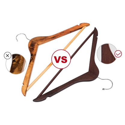ELONG HOME Wooden Suit Hangers 30 Pack
