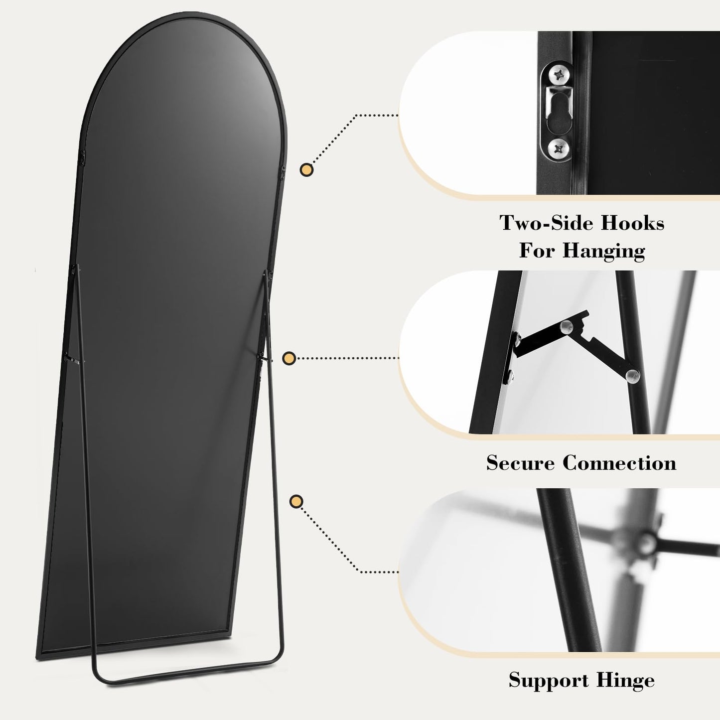 Full Length Mirror with Stand by OLIXIS