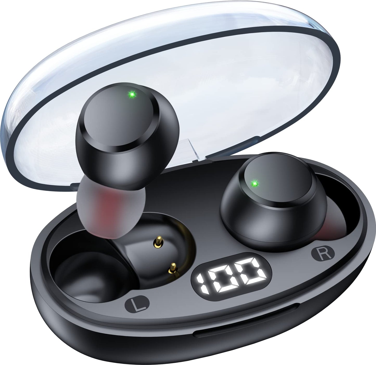 Wireless Bluetooth Earbuds with LED Power Display