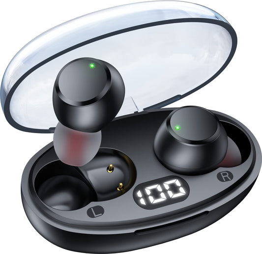 Wireless Bluetooth Earbuds with LED Power Display