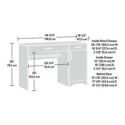 Sauder Beginnings Desk, Cinnamon Cherry finish