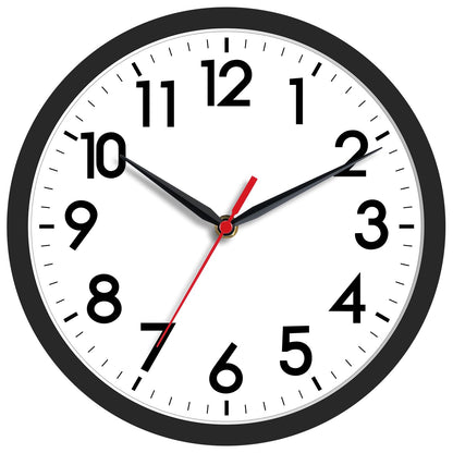 AKCISOT Silent 8 Inch Battery Operated Wall Clock
