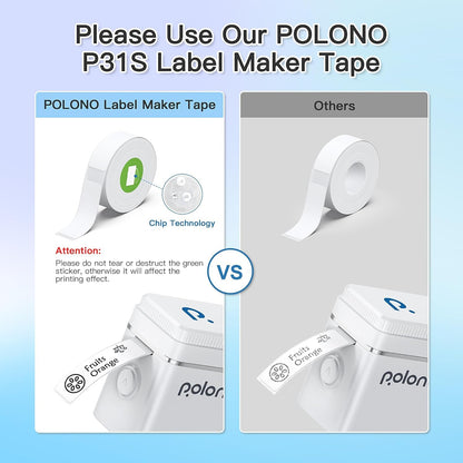 POLONO Portable Bluetooth Label Maker for Organizing