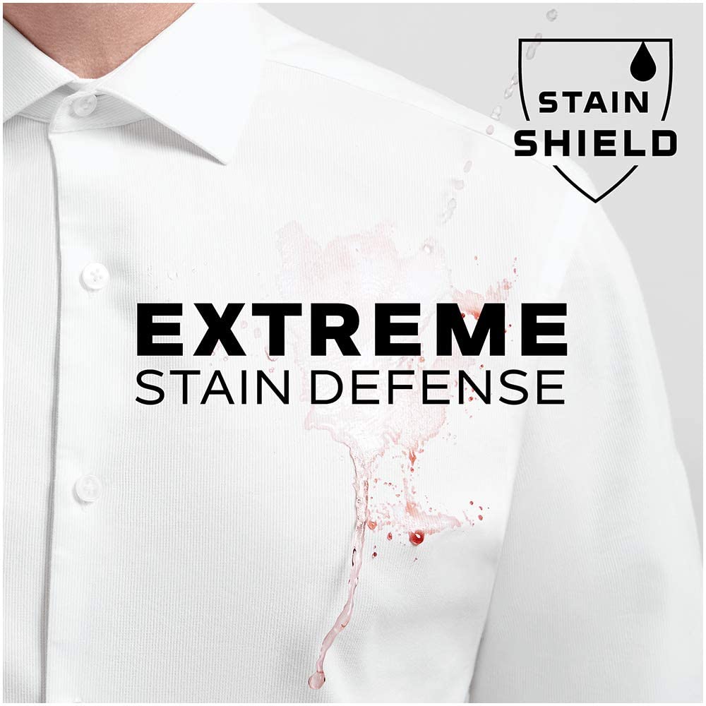 Van Heusen Men's Dress Shirt Slim Fit Stain Shield Stretch, White, 16"-16.5" Neck 32"-33" Sleeve