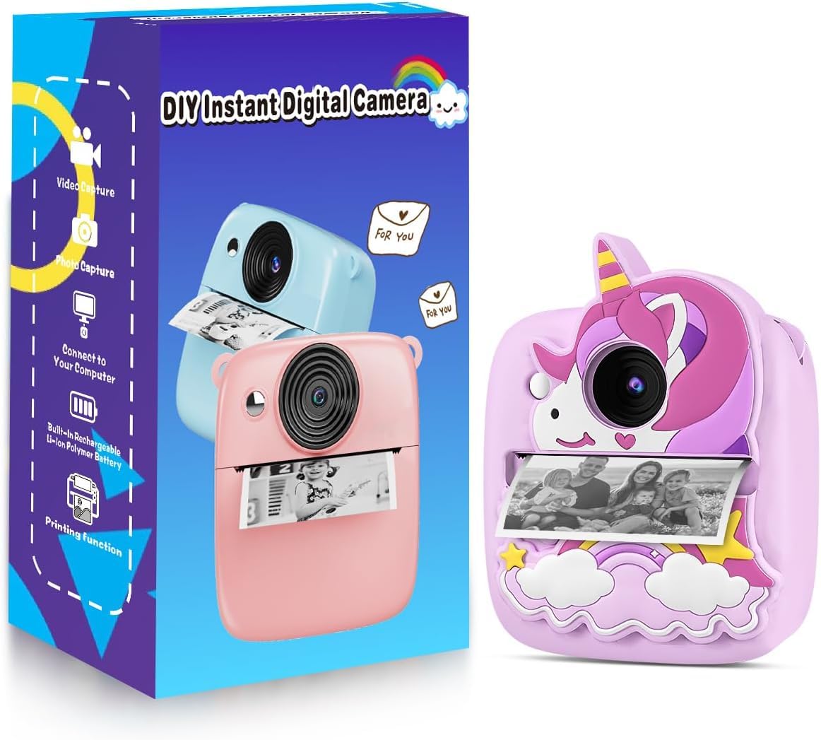 Kids Instant Print Camera for Ages 3-10