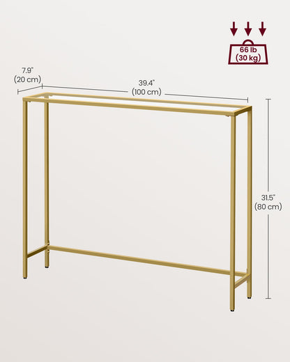 VASAGLE Modern Console Table with Tempered Glass