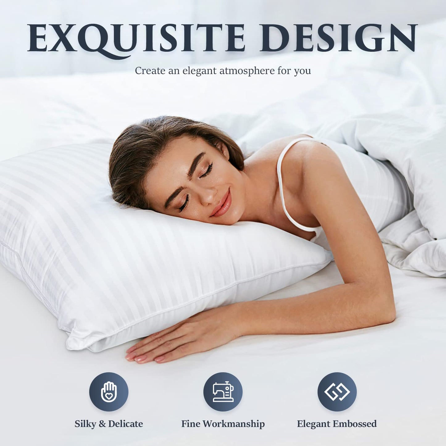 zibroges Bed Pillows for Sleeping, Hotel Quality Pillows 48x66cm