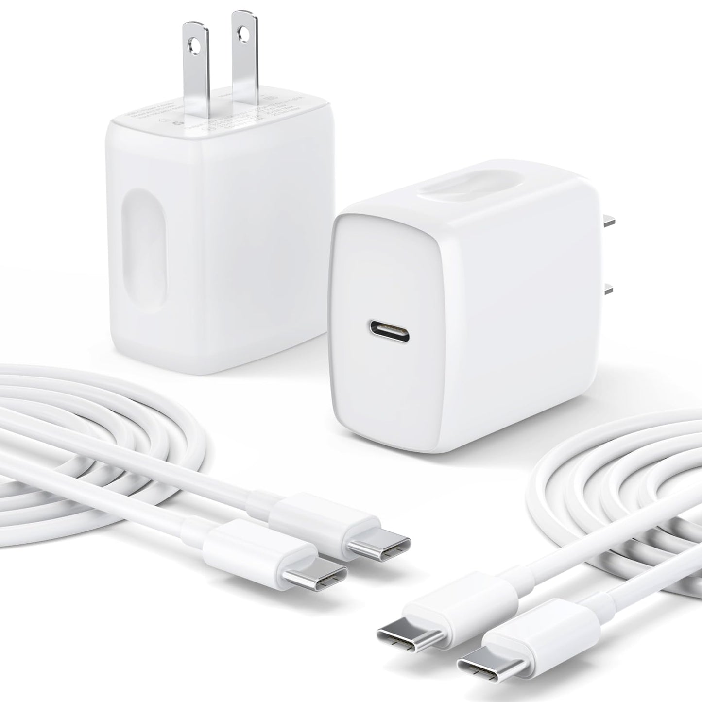2 Pack USB C Fast Charger with Cables