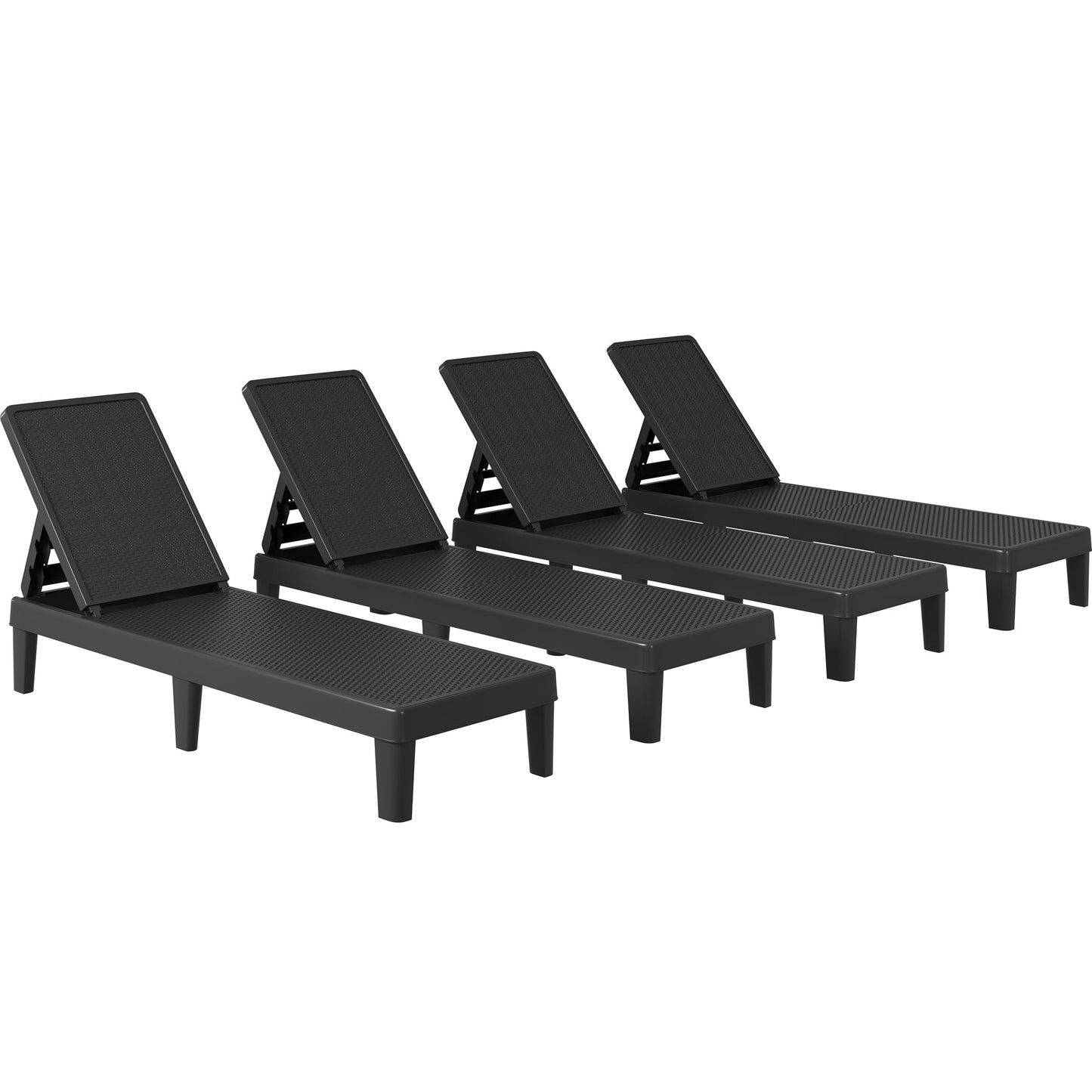 4 Outdoor Chaise Lounge Chairs by YITAHOME