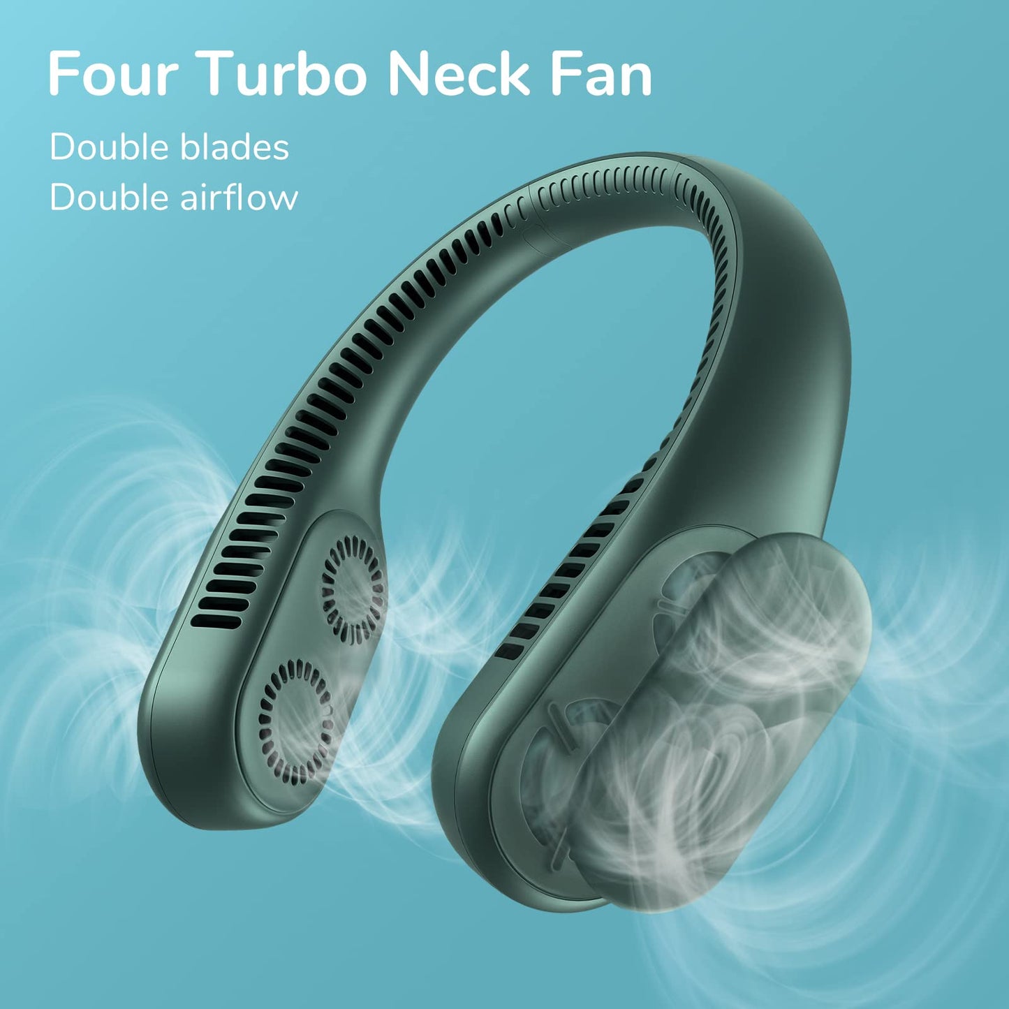JISULIFE Bladeless Neck Fan, Portable & Rechargeable