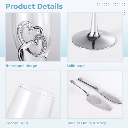 4-Piece Wedding Cake Accessory Set by Tideme