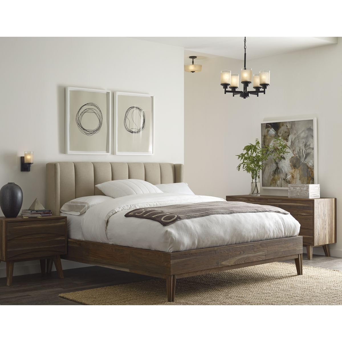 Progress Lighting 5-Light Modern Chandelier Antique Bronze