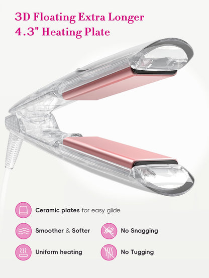 LANDOT Ceramic Ionic Hair Straightener with Travel Pouch