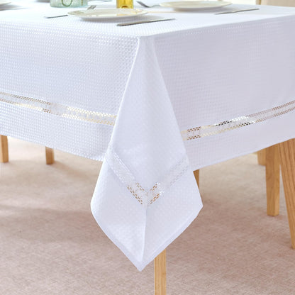 Waterproof Waffle Weave Tablecloth 60x120 Inch