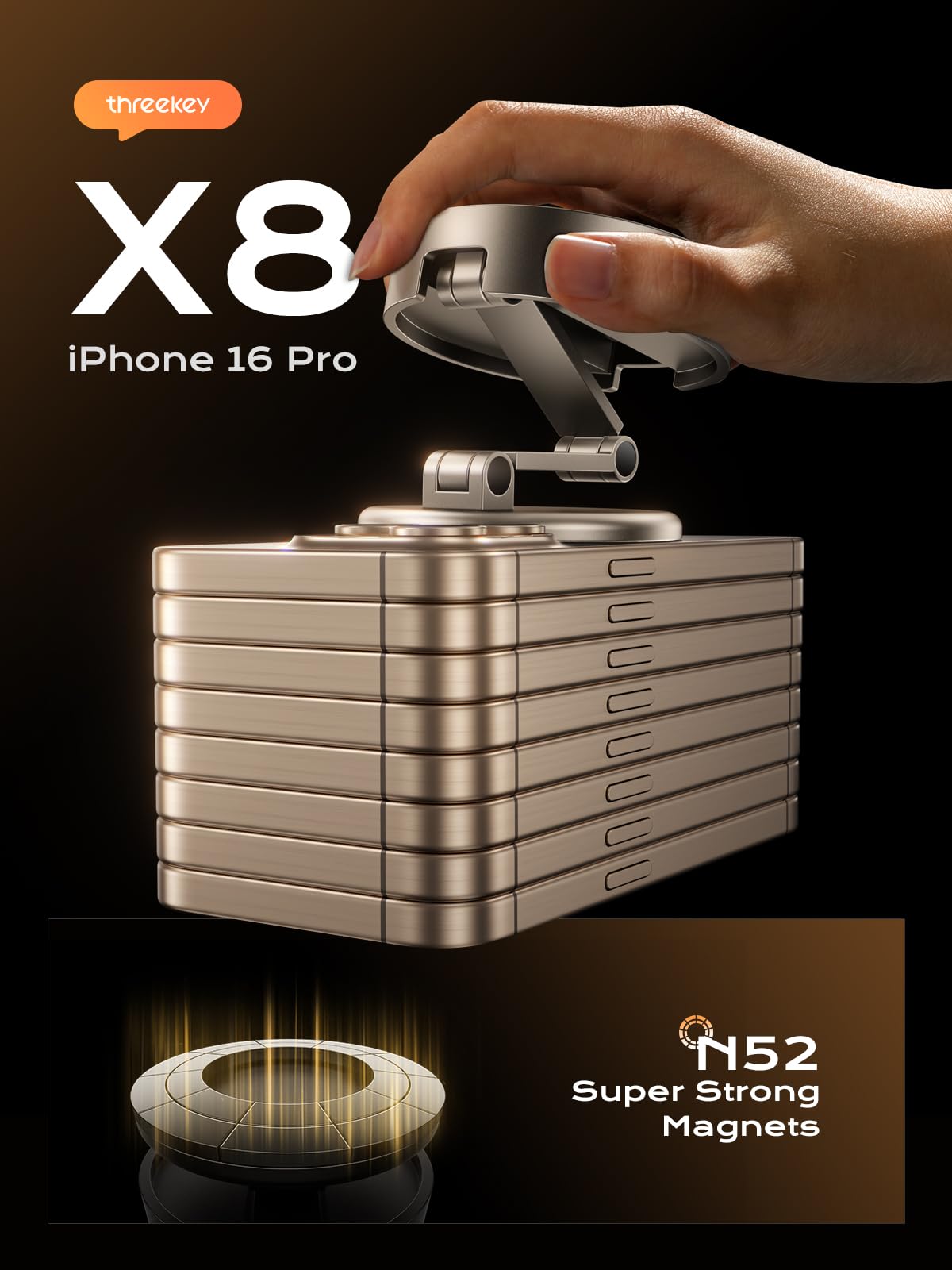 MagSafe Car Phone Mount with 360° Rotation