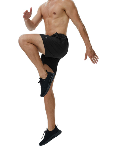 Men's 5 Inch Running Shorts with Zipper Pockets