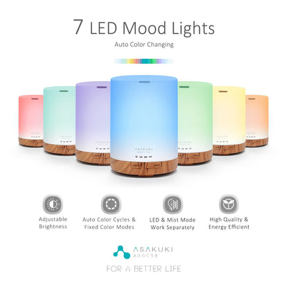 ASAKUKI 300ML Essential Oil Aroma Diffuser