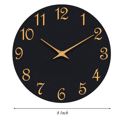 Silent 8-Inch Modern Wall Clock for Home Decor