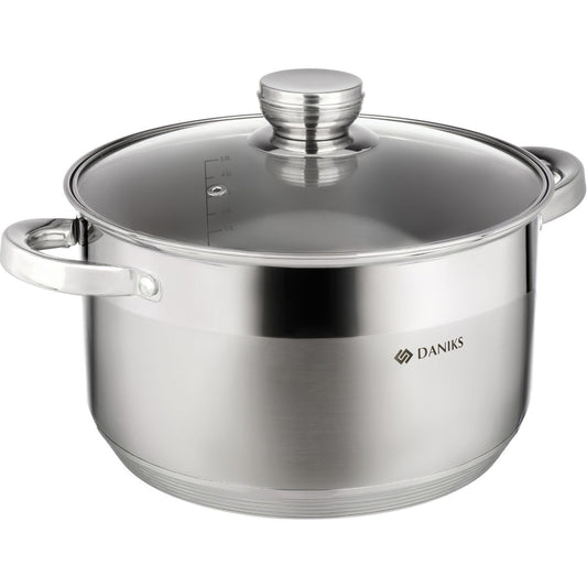 Daniks 7 Quart Stainless Steel Stock Pot with Lid