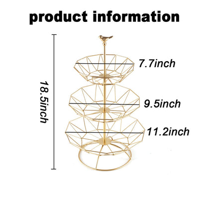 3 Tier Wrought Iron Fruit Serving Tray