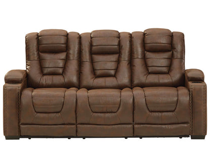 Power Reclining Sofa with Adjustable Headrest