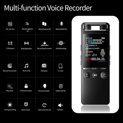 80GB Portable Voice Recorder with Dual Mic