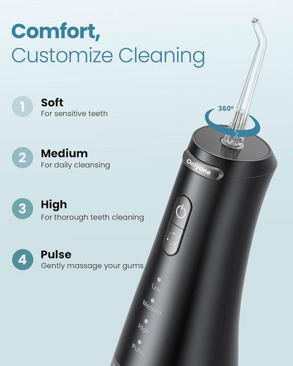 Portable Water Dental Flosser with 4 Modes