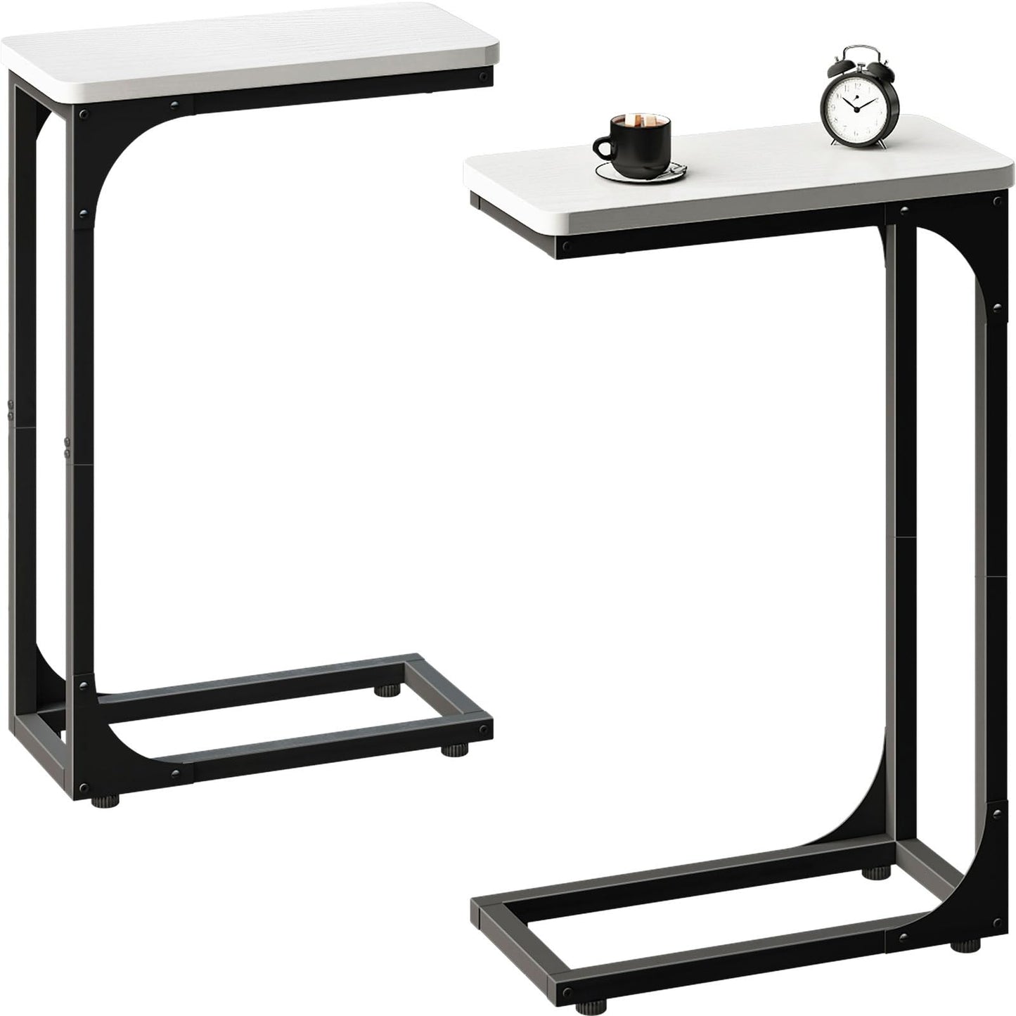YOOHII Slim C Tables Set of 2 - Black & White