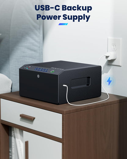4-Pistol MOLICAR Biometric Gun Safe with Quick Access