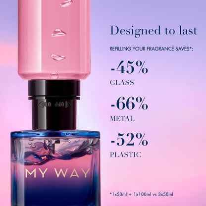 Armani Beauty - My Way - Parfum - Perfume for Women - Floral Woody & Powdery Fragrance - Bergamot, Iris & Tuberose, Vanilla Notes - 3.0 FL Oz