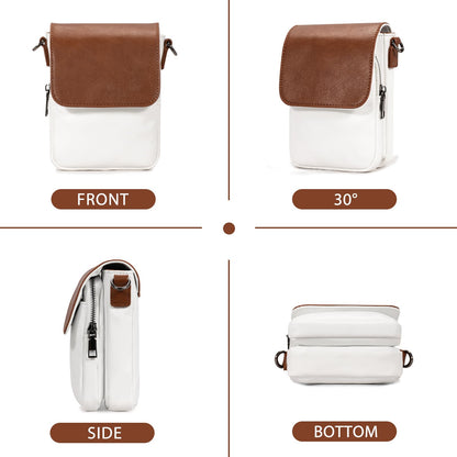 GASSDA Small Leather Crossbody Bag with Straps