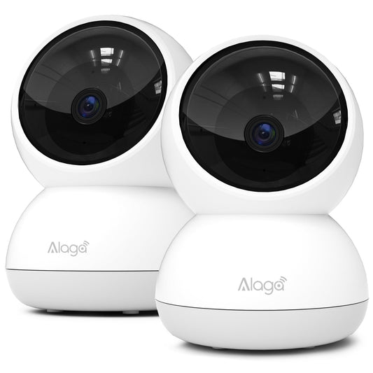 2 Pack Indoor Security Camera with AI Night Vision
