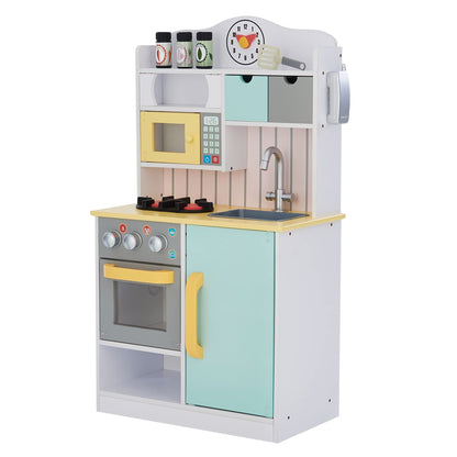 Teamson Kids Interactive Wooden Play Kitchen with Accessories