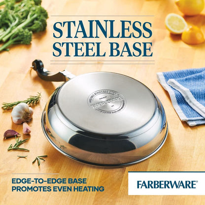 15-Piece Farberware Stainless Steel Cookware Set