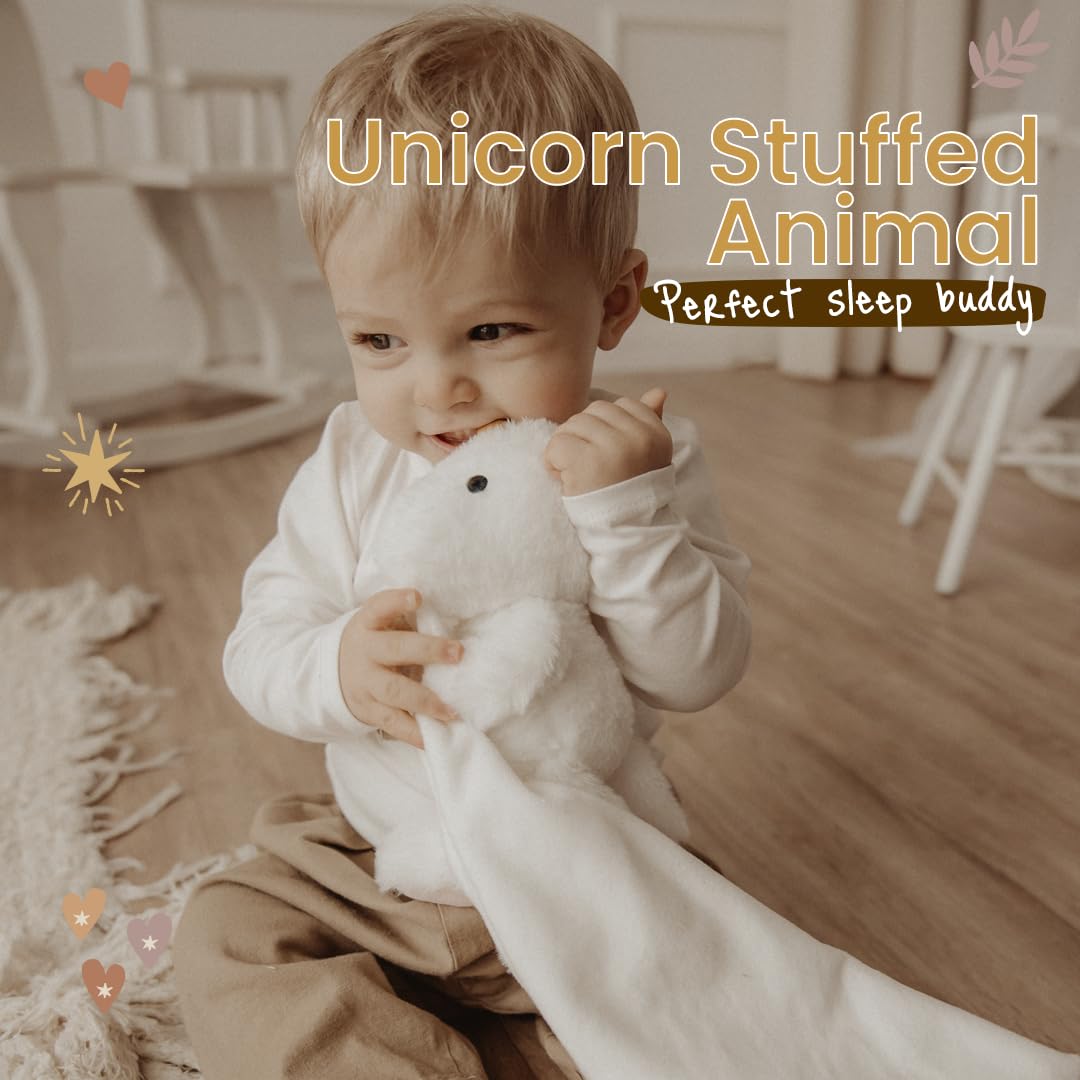 Unicorn Baby Lovey Security Blanket Plush Toy