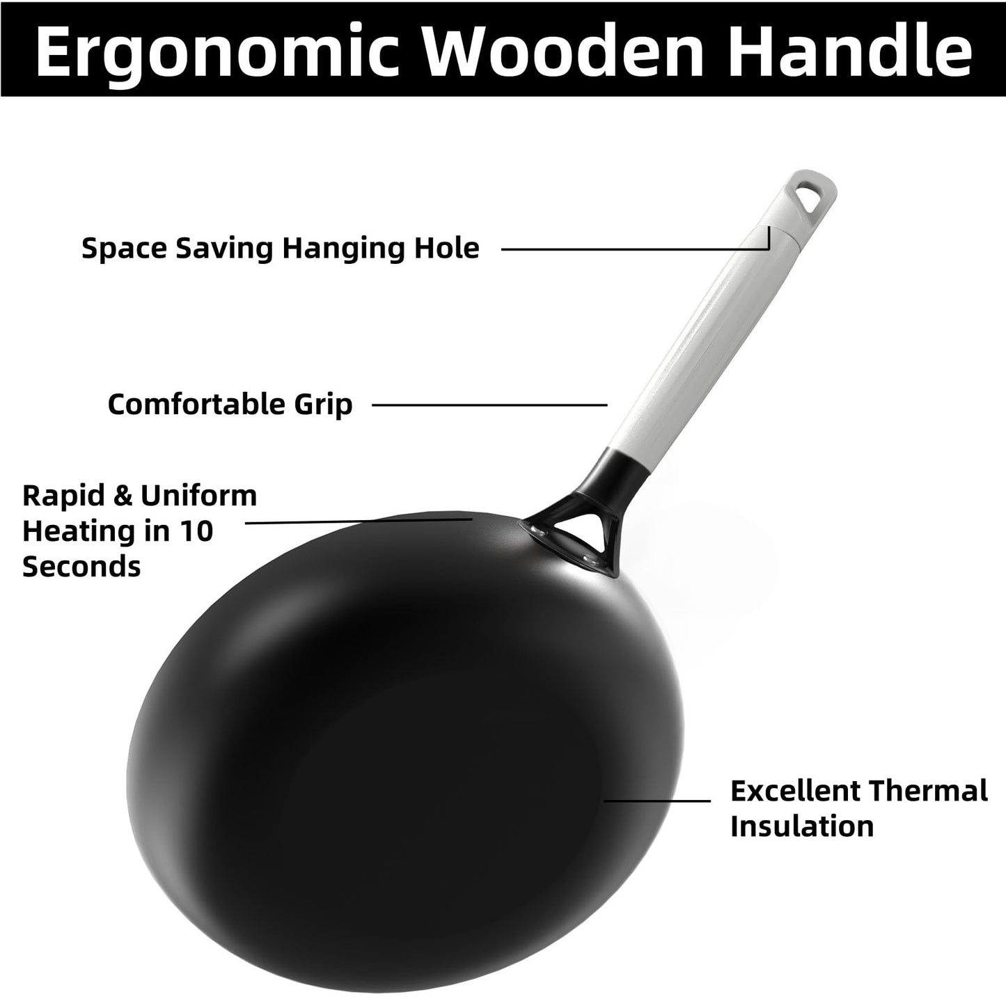 12 Inch Nonstick Frying Pan with Removable Handle