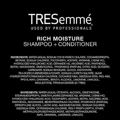 TRESemmé Rich Moisture Shampoo and Conditioner Rich Moisture Pack of 2 for Dry Hair Formulated With Vitamin E and Biotin 28 oz