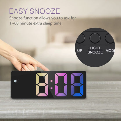 ORIA LED Alarm Clock with Snooze & Temperature Display