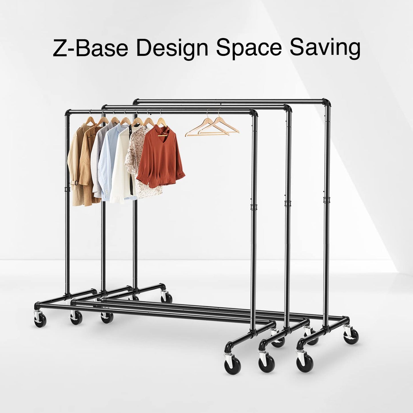 GREENSTELL Heavy Duty Rolling Clothes Rack on Wheels