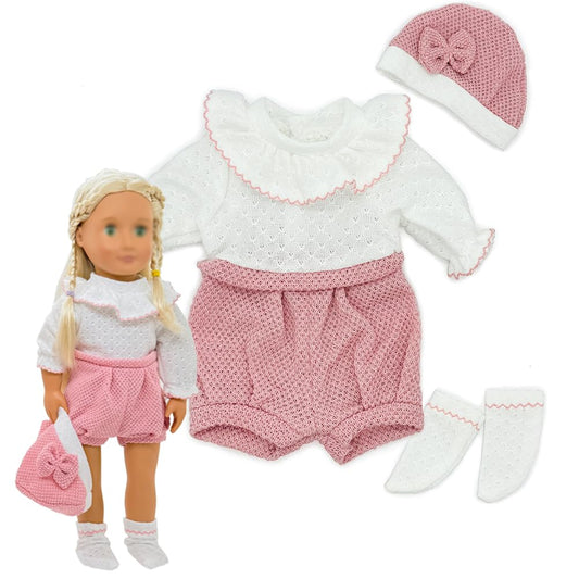 18 Inch Reborn Baby Doll Clothes Set - Pink