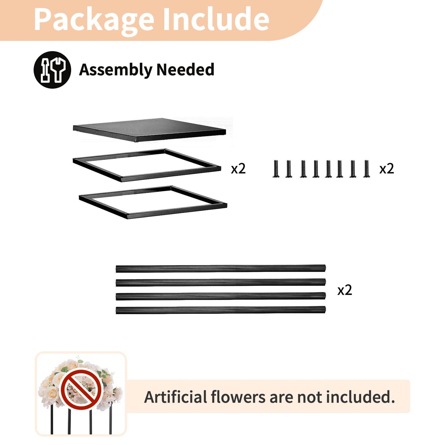 Nuptio Black Cylinder & Square Vases Set