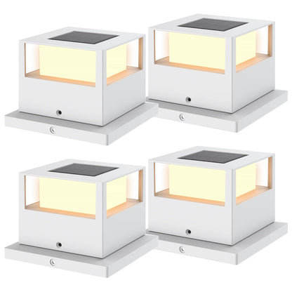 4 Pack Solar Post Cap Lights Outdoor