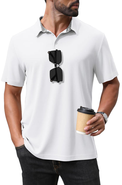 Men's Short Sleeve Dry Fit Polo T-Shirt