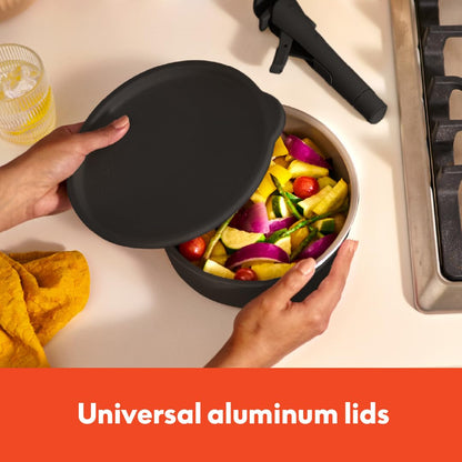 8-Piece BELLA Nonstick Cookware Set with Glass Lids