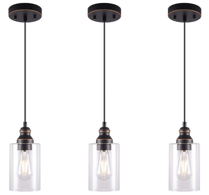 3-Pack Pendant Ceiling Lights with E26 Base