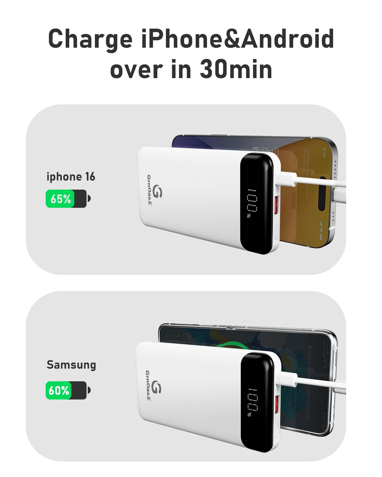 10000mAh Portable Power Bank with Fast Charging