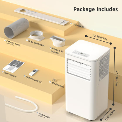 ZAFRO A5405-8K Portable Air Conditioners, 8,000 BTU+Drain Hose, White