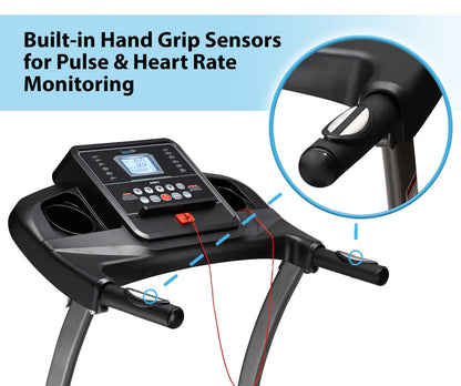SereneLife Folding Treadmill with Bluetooth & Programs